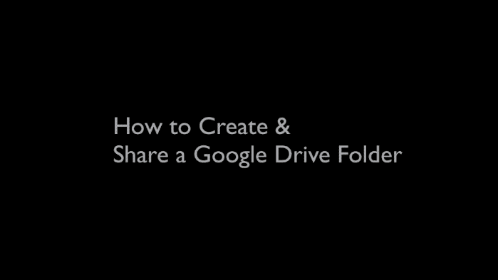 How to create a Google Drive Folder and share it with your isntructor